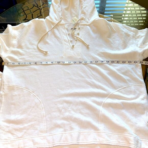 Aerie Oversized 100% Cotton Henley Hoodie, NWT, Size XS - Picture 8 of 8